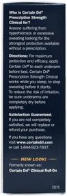 img 1 attached to 💦 Certain Dri 1.20 oz Clinical Antiperspirant Roll-On - Prescription Strength