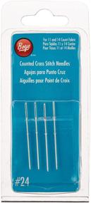 img 2 attached to 🧵 Boye Cross Stitch Hand Needles - Size 24, Pack of 4 (3507503000M) - High-Quality Crafting Needles for Precise Cross Stitching
