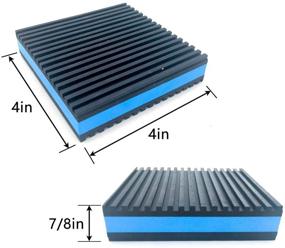 img 3 attached to 🌲 Forestchill Ribbed Rubber Anti-Vibration Pads with Blue Foam Center Isolation Pad - 4" x 4" x 7/8" - for Heavy Duty Equipment such as Air Compressors, Washers, Dryers, and Air Conditioner Units (Pack of 4)