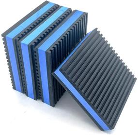 img 4 attached to 🌲 Forestchill Ribbed Rubber Anti-Vibration Pads with Blue Foam Center Isolation Pad - 4" x 4" x 7/8" - for Heavy Duty Equipment such as Air Compressors, Washers, Dryers, and Air Conditioner Units (Pack of 4)