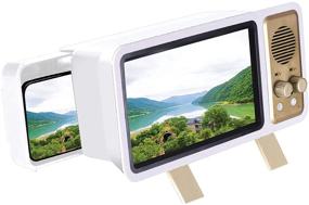 img 1 attached to 📺 Enhance Your Viewing Experience: GabbaGoods 7-Inch Retro TV Video Bluetooth Speaker & Magnifier with Stand