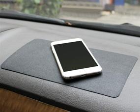 img 3 attached to 📱 DS.DISTINCTIVE STYLE Car Dashboard Mat: 10.5x5.9 Inches Large Non-Slip Sticky Pad for Phones, Glasses, Keys - Anti Slip & Extra Adhesive Mat