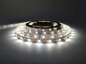 img 4 attached to 💡 Battery Powered LED Strip Lights - Flexible Ribbon Light with 300 LEDs - 5M / 16.4ft - Cool White Illumination