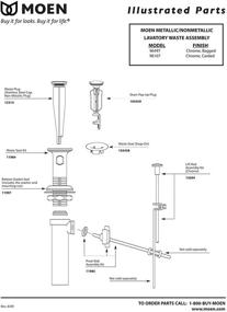 img 1 attached to 🛁 Moen 11985 Pivot Rod Replacement for 50/50 Drain Assembly in Bathrooms