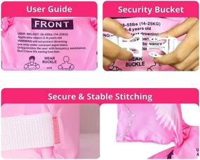 img 2 attached to 🏊 GoKiddie Swim Jumper for Girls & Boys up to 55 lbs - Puddle Swim, Jumper Jackets, Floaties, Arm Floats, Puddle/Paddle Pal for 30-55 lbs Kid with Swimming Goggles & Cap for Toddler, Child - Pink & Blue