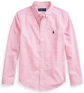 👦 polo ralph lauren boys plaid cotton poplin shirt (big kids) - enhanced for seo logo