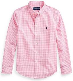 img 1 attached to 👦 Polo Ralph Lauren Boys Plaid Cotton Poplin Shirt (Big Kids) - Enhanced for SEO