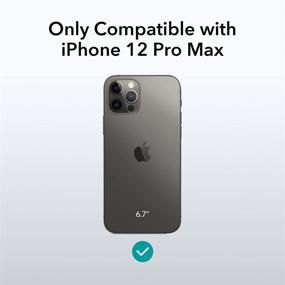 img 2 attached to 📱 Чехол ESR Air Armor для iPhone 12 Pro Max - Защита от падений военного класса, Ударопоглощающие углы, Защита от пожелтения твердой задней панели, Устойчивость к царапинам, Гибкая рамка - 6,7 дюйма, Прозрачный синий.