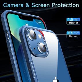 img 1 attached to 📱 CASEKOO Crystal Clear iPhone 13 Case - Not Yellowing, Military Grade Drop Protection, Slim Fit Cover 6.1 inch 2021 (Blue)