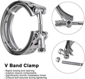 img 1 attached to 🔧 High-performance 3 Inch Mild Steel V Band Clamp Male Female Flange Assembly by EVIL ENERGY - Engine Optimization for Superior Results