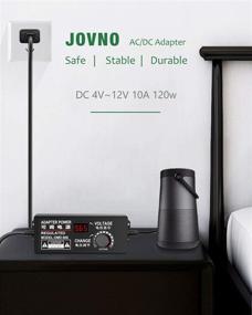 img 3 attached to 💡 JOVNO Universal Power Supply: Adjustable AC/DC Adapter 4V-12V 10A 120W with LED Display & 14 Plugs - Ideal for LED Strips, Motors, and Speakers