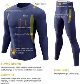 img 2 attached to Activewear for Men - Convallaria Thermal Underwear with Advanced Moisture-Wicking Technology