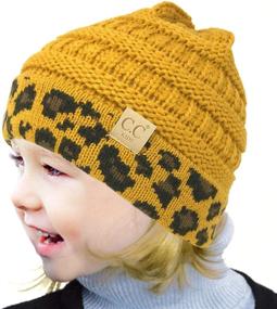 img 1 attached to 🧢 Cozy and Stylish Classic Stretchy Chunky Slouch Beanie for Boys' Hats & Caps Collection