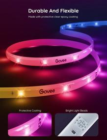 img 2 attached to Govee 65.6ft RGBIC LED Strip Lights, Smart WiFi LED Lights with Alexa and Google Assistant, Music Sync, DIY, for Living Room, Christmas, 2 Rolls of 32.8ft