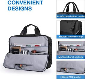 img 2 attached to BAGSMART Laptop Bag: 15.6 Inch Case for Men Women, Perfect for Work, Business Travel