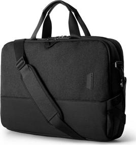 img 4 attached to BAGSMART Laptop Bag: 15.6 Inch Case for Men Women, Perfect for Work, Business Travel