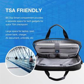 img 3 attached to BAGSMART Laptop Bag: 15.6 Inch Case for Men Women, Perfect for Work, Business Travel