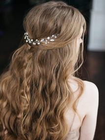 img 2 attached to Аксессуар для волос на свадьбу "Artio Wedding Hair Vine: Элегантный жемчужный головной убор для невесты и подружек невесты HV-512