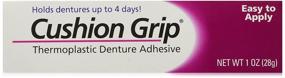 img 2 attached to 👄 Cushion Grip 1 oz Thermoplastic Denture Adhesive - Pack of 2: Long-lasting Comfort and Secure Hold