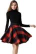 tanming womens waisted check medium women's clothing for skirts logo