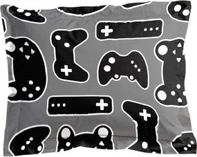 img 2 attached to Glow in The Dark Full Comforter & Sham Set: Trend Collector Game On - Super Soft Kids Bedding with Video Game Controllers - Fade Resistant Microfiber Material