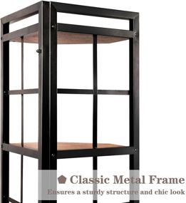 img 1 attached to 📚 Becko US 5 Tier Industrial Corner Bookshelf: Rustic Brown Corner Bookcase and Display Rack for Home Office