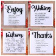 🌟 kwellam rubber clear stamps - enhance photo albums, cards, and scrapbooking with words of enjoyment, wishes, welcome, and thanks (4pcs/lot) logo