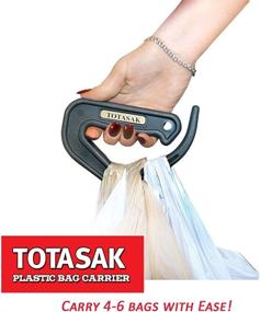 img 3 attached to 🛍️ TotASak Grocery Bag Carrier (2 PACK) - Multiple Shopping Bag Holder Handle - Heavy-Duty Lightweight Multi Purpose Secondary Handle Tool