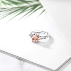 img 1 attached to Gem Stone King Morganite Engagement Women's Jewelry