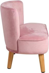 img 1 attached to 🎁 Luxury Pink Velvet Kid Couch, Kid Loveseat, and Kid Upholstered Chair - Perfect Kid Gift