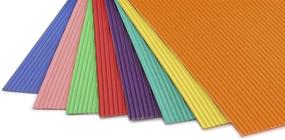 img 1 attached to 🌈 Vibrant Assorted Colors: Hygloss Products Corrugated Cardboard - 8.5” x 11” Inches - Pack of 8 Sheets