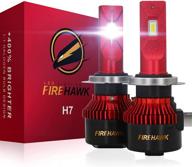 🔥 firehawk 2021 new h7 led bulbs: 15000lm japanese csp, 400% brightness, 200% night visibility! logo