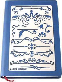 img 2 attached to 🌸 Enhance Your Crafts with Aleks Melnyk #7 Metal Journal Stencil - Vintage Flowers and Vines Ornament: Explore Small Stencil Template for Wood, Walls, and Furniture Painting