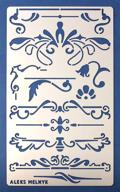 🌸 enhance your crafts with aleks melnyk #7 metal journal stencil - vintage flowers and vines ornament: explore small stencil template for wood, walls, and furniture painting logo