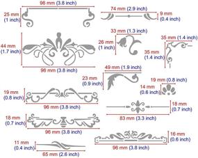 img 1 attached to 🌸 Enhance Your Crafts with Aleks Melnyk #7 Metal Journal Stencil - Vintage Flowers and Vines Ornament: Explore Small Stencil Template for Wood, Walls, and Furniture Painting