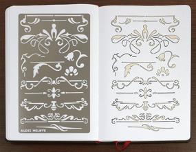 img 3 attached to 🌸 Enhance Your Crafts with Aleks Melnyk #7 Metal Journal Stencil - Vintage Flowers and Vines Ornament: Explore Small Stencil Template for Wood, Walls, and Furniture Painting