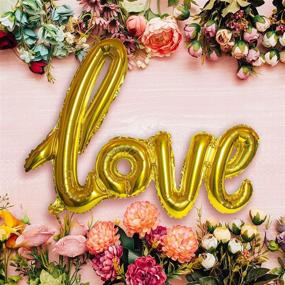 img 2 attached to 🎈 Cafurty 42 Inch Love Balloon Champagne Gold Letter Decorations – Perfect for Valentines, Wedding, Romantic Gifts, Anniversary, Bridal Shower or Birthday Party Décor