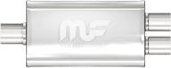 magnaflow 11148 performance muffler exhaust: oval 3.5in x 7in, center/dual straight-through design, satin finish logo