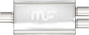 img 1 attached to MagnaFlow 11148 Performance Muffler Exhaust: Oval 3.5in x 7in, Center/Dual Straight-Through Design, Satin Finish