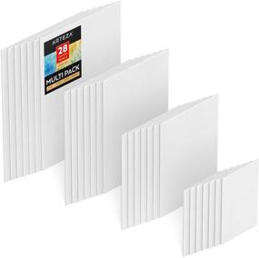 img 3 attached to ARTEZA Canvas Boards for Painting - Multipack of 28 - 5x7, 8x10, 9x12, 11x14 Inches - Blank Canvas Panels - 100% Cotton - 12.3 oz Gesso-Primed - Art Supplies for Acrylic Pouring & Oil Painting