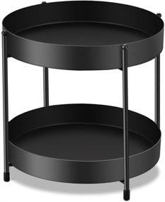 img 4 attached to 🛍️ Black Vanity Tray Organizer with Standing Shelf for 2-Tier Bathroom Countertop - Stylish Decorative Tray for Cosmetic & Makeup Storage