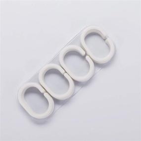 img 1 attached to 🚿 Chirano 12-Piece Plastic Shower Curtain Hooks in White, C-Shaped Rings for Bathroom Shower Rod