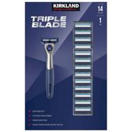 kirkland signature triple blade razor 14-count: superior shave for less! logo