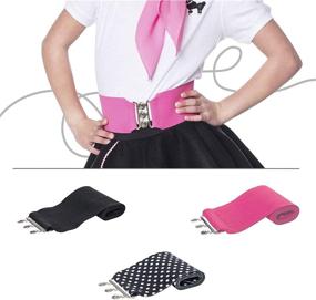 img 1 attached to 👗 Hip Hop 50s Shop Child Elastic Cinch Belt: Retro Style Accessory for Kids