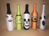 🎃 halloween wine bottle gift bags - festive holiday wine decorations - set of 5 halloween wine bottle covers or carriers логотип