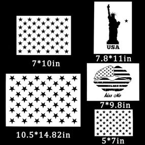 img 2 attached to Whaline American Patriotic Template Painting