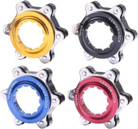 img 2 attached to 🔄 Aluminium Center-Lock to 6-Bolt Disc Brake Rotor Adapter for Converting Shimano Hubs to Fit 6-Bolts Rotors, Center-Lock Adapter for 12mm Thru-Axle Hub, Fit 6 Rotors, QR Compatible Version