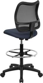 img 2 attached to SEO-Optimized: Mid-Back Drafting Chair with Navy Blue Mesh by Flash Furniture