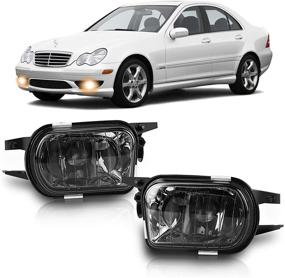 img 4 attached to TangMiGe Fog Lights For Mercedes Benz C200 C230 C240 C320 C350 CL55/CL65/SL55/SL65 AMG CL500 CL600 CLK320 CLK500 SLK350 Base SL500 SL550 SL600 Convertible 2001-2009