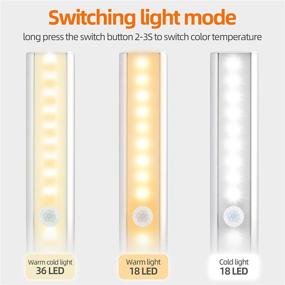 img 1 attached to 🔦 Meromore LED Closet Light: Rechargeable 36 LED Motion Sensor Indoor Light for Hallway, Wardrobe, Kitchen - Wireless Under Cabinet Lighting with 800mAh Battery (1 Pack)